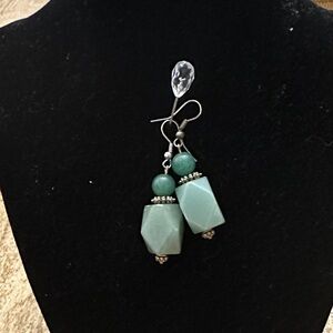 Chic Teal Dangle Earrings